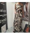 NURANI abito lungo fantasia animalier SANDRO FERRONE