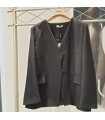 AZZURRA giacca CURVY nera LOLA SANDRO FERRONE