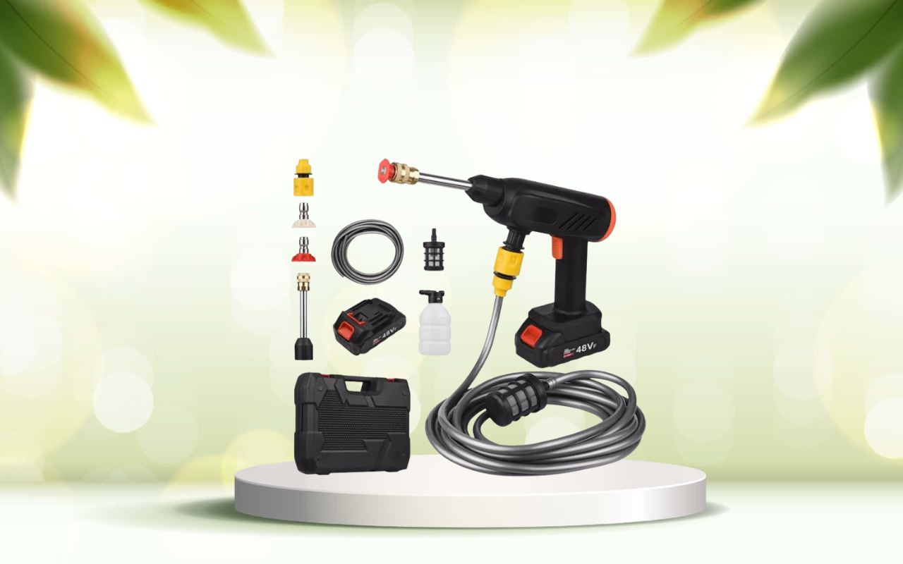 Scopri la pistola idropulitrice a batteria: pulizia professionale ovunque senza rubinetto